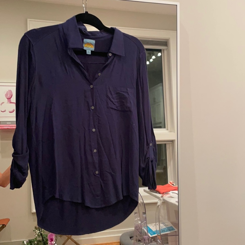 Jersey button up blouse